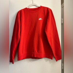 Red Nike Crew Neck Sweater